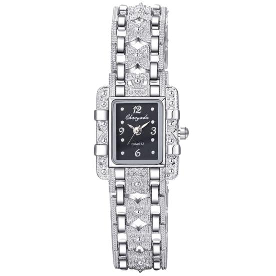 

Women Fashion Butterfly Rhinestone Arabic Numbers Square Dial Quartz Wrist Watch чёрный