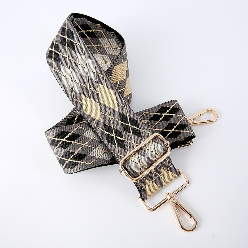 Versatile Creative Color Rhombus Bag Strap Accessories Adjustable Shoulder Crossbody Backpack Strap Replacement Shoulder Strap