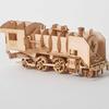Totority 3D Wooden Puzzle Train Craft 3D Puzzle Assembly Educational Brain Gift for Boys and Girls 3-Piece Set Car, Boat, - Kit, Toy, Paintable,