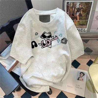 Shirt Fashion Loose Cotton Tops Graphic T Shirts Casual Top Short Sleeve Tshirts Trend Cute Style Women Short Sleeve