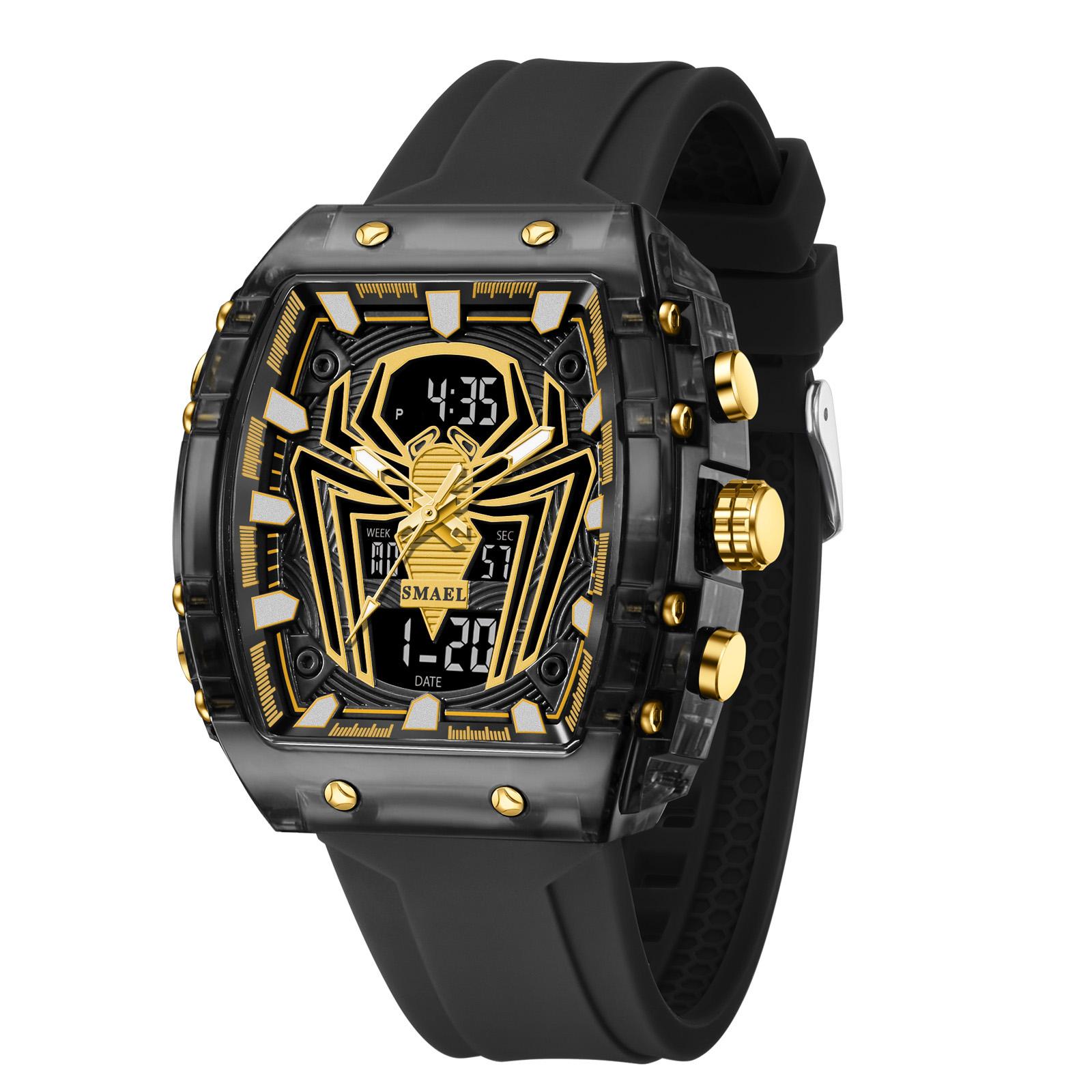 Fashion Men Watches Rectangle Sport Watches Digital 8116 Dual Time Watches 50m Waterproof Electronic Men s Wrist Watches