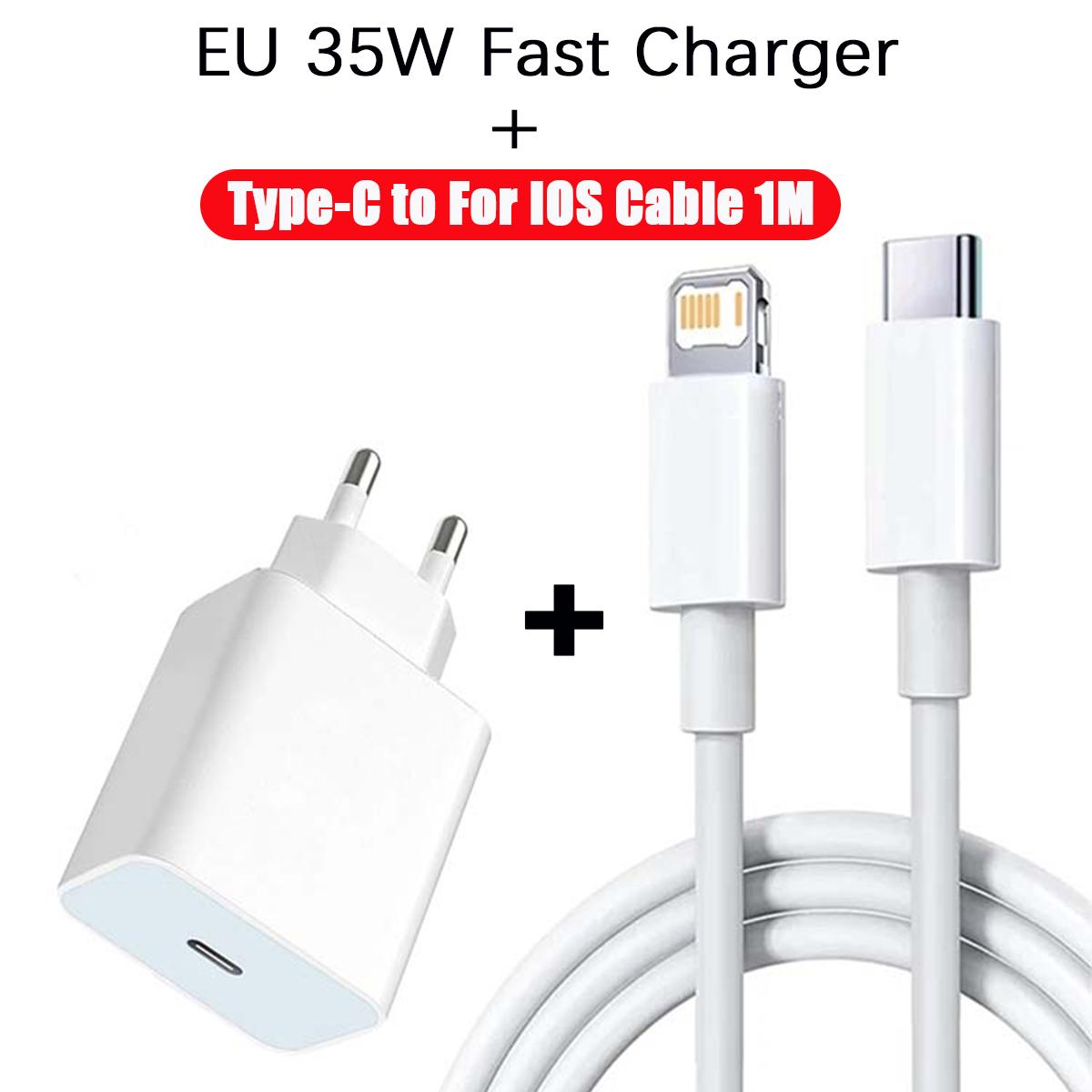 

PD 35W быстрое зарядное устройство комплект для iPhone 11 12 13 14 15 16 Pro Max Plus быстрая зарядка кабель 1M для iphone16 Serives телефон настенное зарядное устройство EU 2IN1 (14 Series)