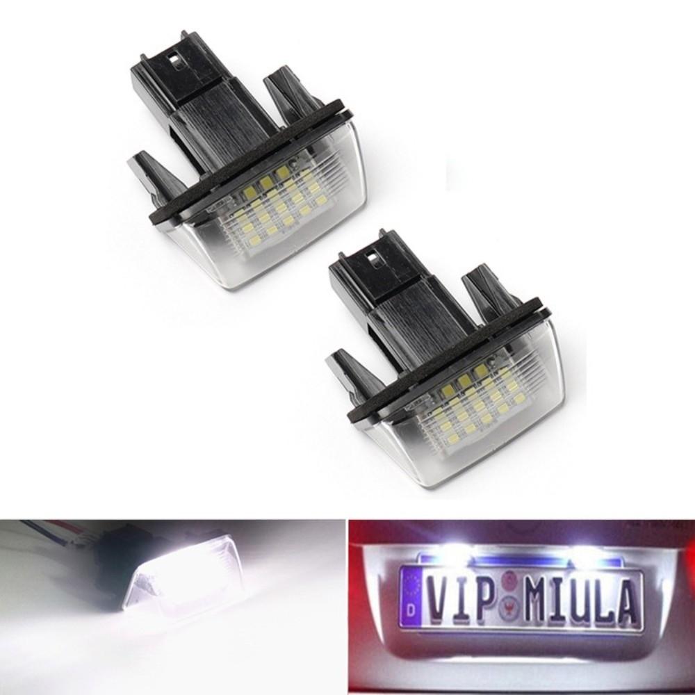 2pcs Direct Replacement License Plate Light 18 LED Car Plate Light LED License Light  For Citroen C3