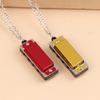 4-Hole 8-Tone Mini Necklace Harmonica Musical Instrument Toys For Kids Children'S Elementary School Entrance Music Toy Gift