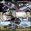 200W Multifunctional Car Inverter 12V to 220V EU Sockets USB C Port Cigarette Lighter Plug for Drivers