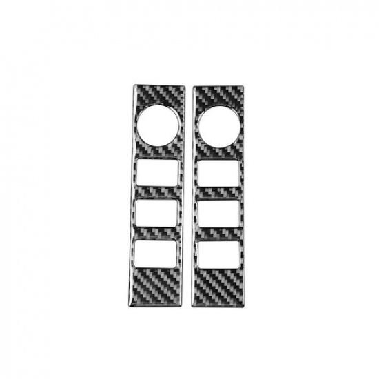 2X For Toyota Tundra 14-18 Carbon Fiber Central Console Volume Switch Cover Trim