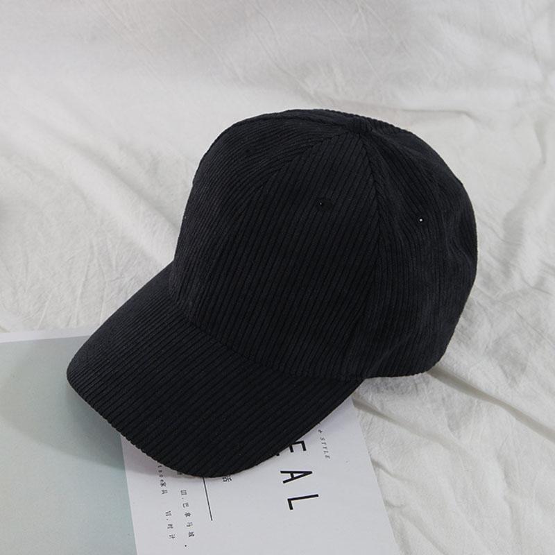 Solid Corduroy Baseball Cap for Women Men Autumn Winter Adjustable Snapback Hat Outdoor Unisex Hip Hop Caps Gorras