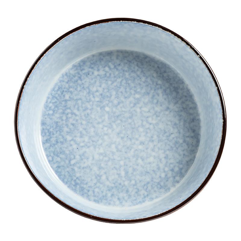 Retro Ceramic Household Dishes Bowl Large Basin Restaurant Western Salad Bowl Noodle Bowl Tableware Soup Bowl Restaurant Dishes