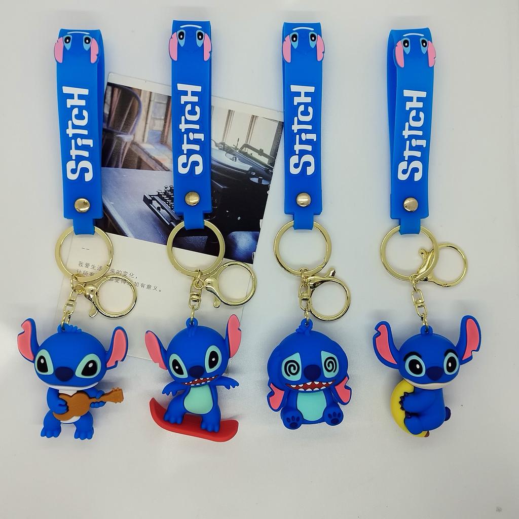 Cross Border Creative Cartoon Stitch Doll Keychain Bag Car Keychain Accessories Gift Wholesale Toys Anime Cartoon Frind Fashion