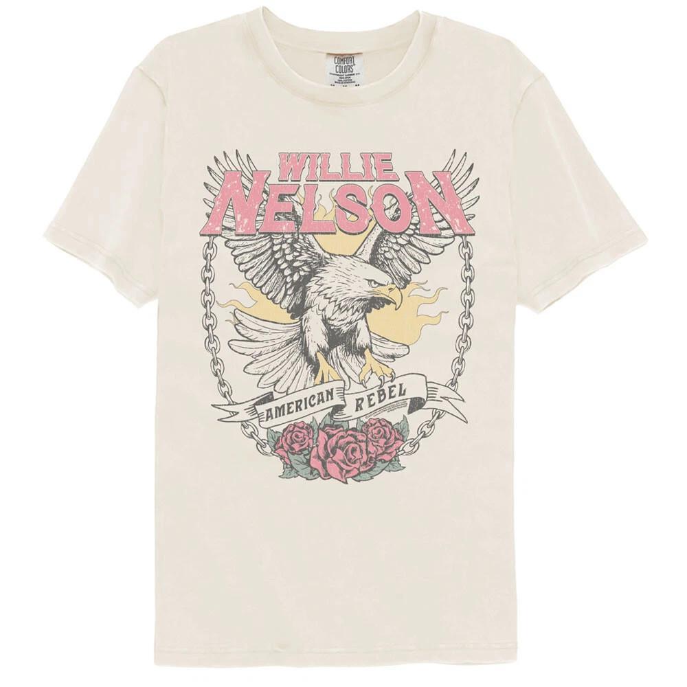 Willie Nelson American Rebel Red Roses Men s  Outlaw Country Music Merch Unisex T-Shirt L