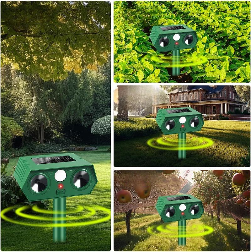 1Pc Solar Mouse Repellent, Ultrasonic High-power Bird Repellent, Orchard Farm Flash Outdoor Garden Snake Repellent