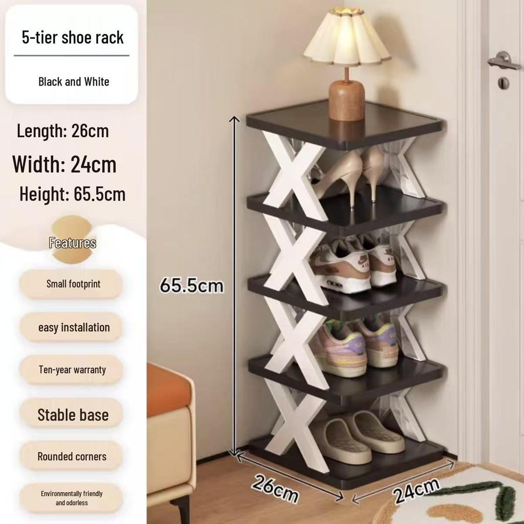 Space-Saving Dustproof Folding Shoe Rack for Narrow Entryways, Offices, or Dorms