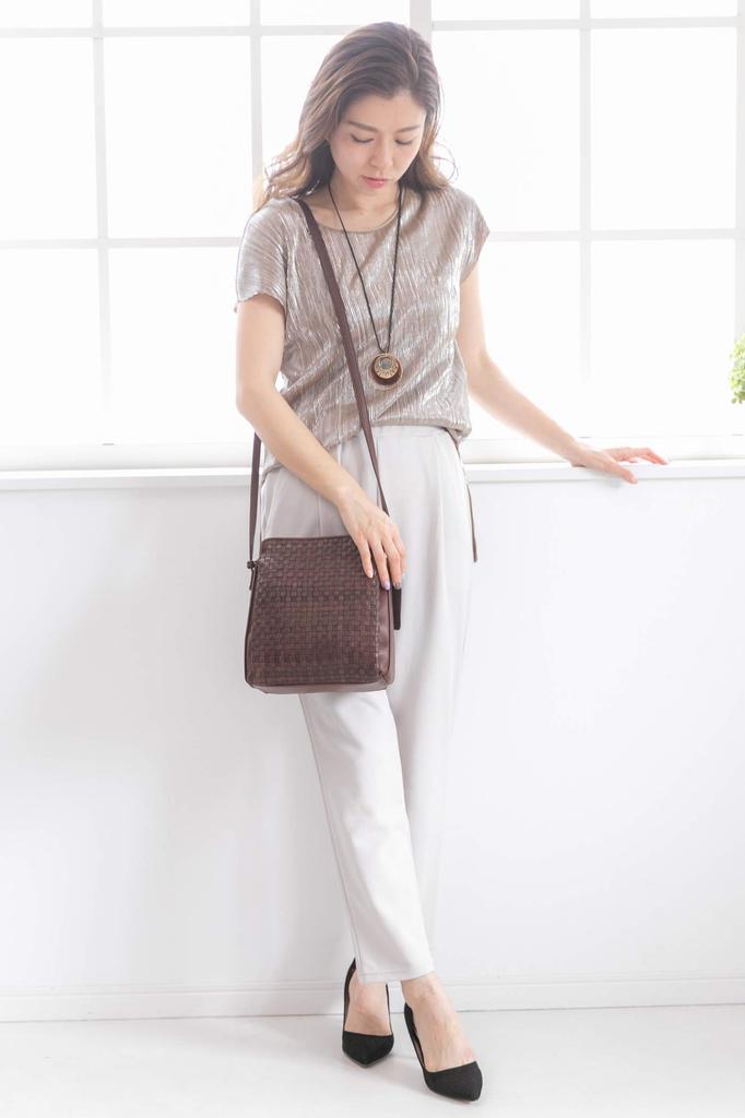 BAG since Imai Bag Shoulder Bag Genuine Leather Bag Crossbody Pochette Pony Mesh Large Capacity Large Capacity Zipper [IMAI 1977] Women's (33165