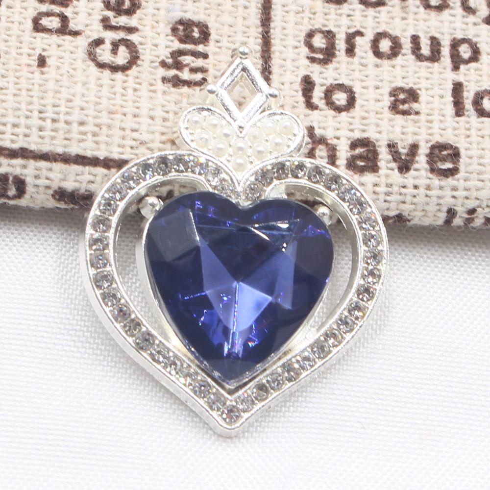 New 10 Piece 22 * 30mm Peach Heart Rhinestone Pearl Alloy Flat Bottom Button DIY Phone Case Hair Accessories Gift Box Clothing D