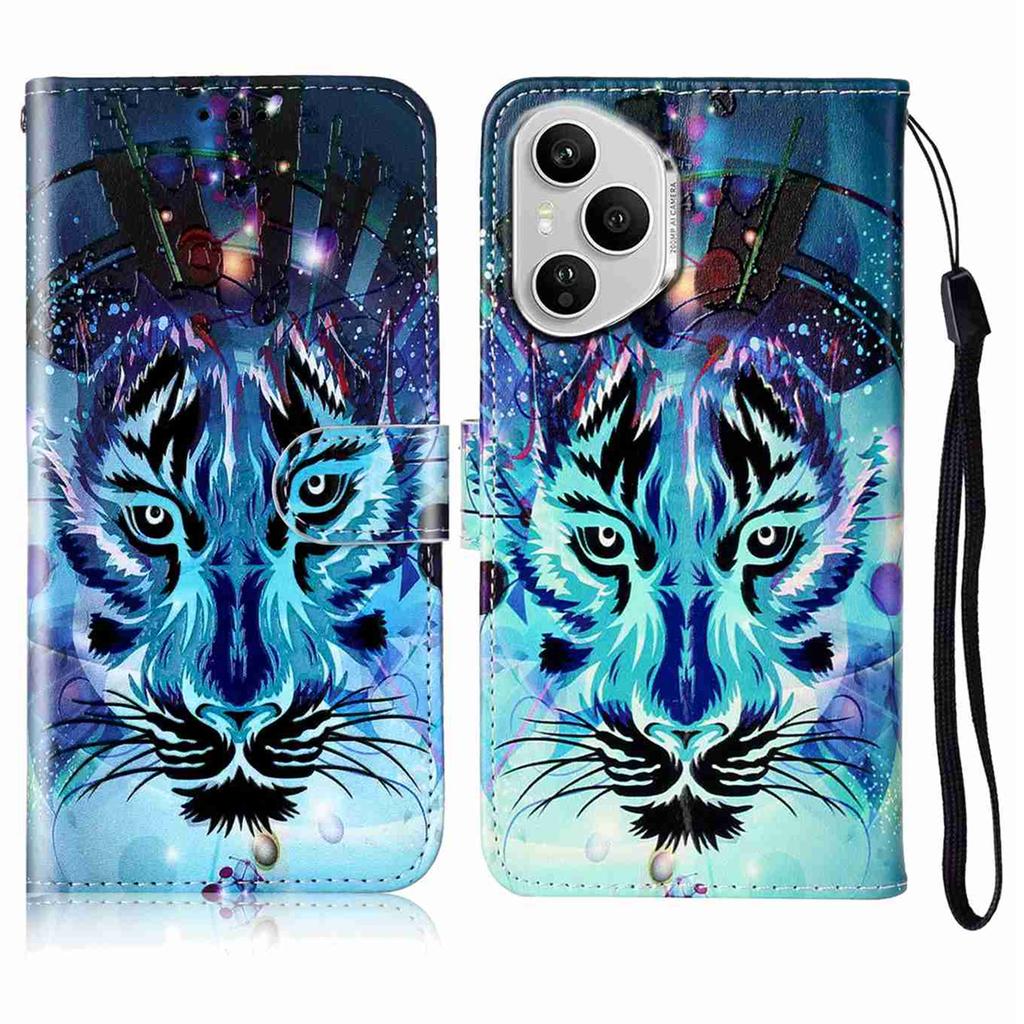 Für Honor 400 Pro 5G (Global) Hülle Muster Leder Brieftasche Handyhülle mit Riemen