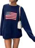 2025 Autumn/Winter Cross-Border Women's Loose Knit Sweater for Easter & Independence Day
