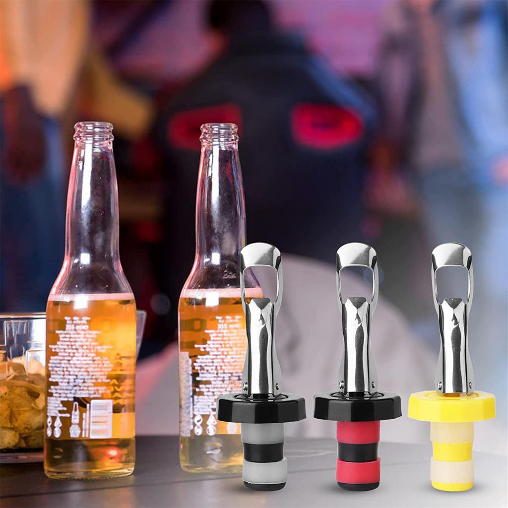 6Pcs Wine Stoppers Sealed Vacuum Bottle Stopper Reusable Wine Storage Bottle Cap Plug Champagne Stopper Kitchen Bar Accessories