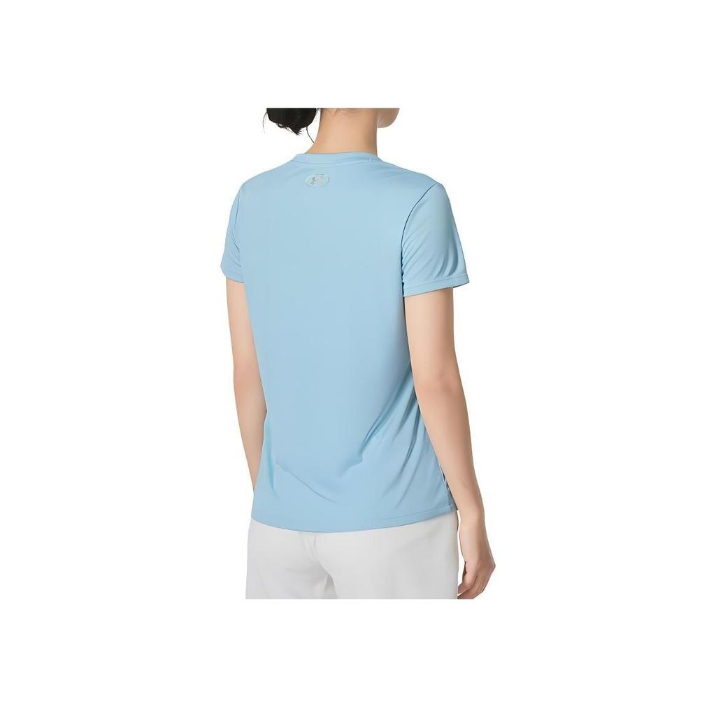 Under Armour Dopamine Logo Breathable Short Sleeve T-Shirt Women Blue 1384246-490