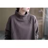 Women's Mock Neck Sweatshirt Casual Loose Fit Pullover Top