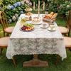 1pc Black Lace Tablecloth with Phoenix Tail Flower Embroidery for A Wedding, Suitable for Outdoor Parties and Home Decoration