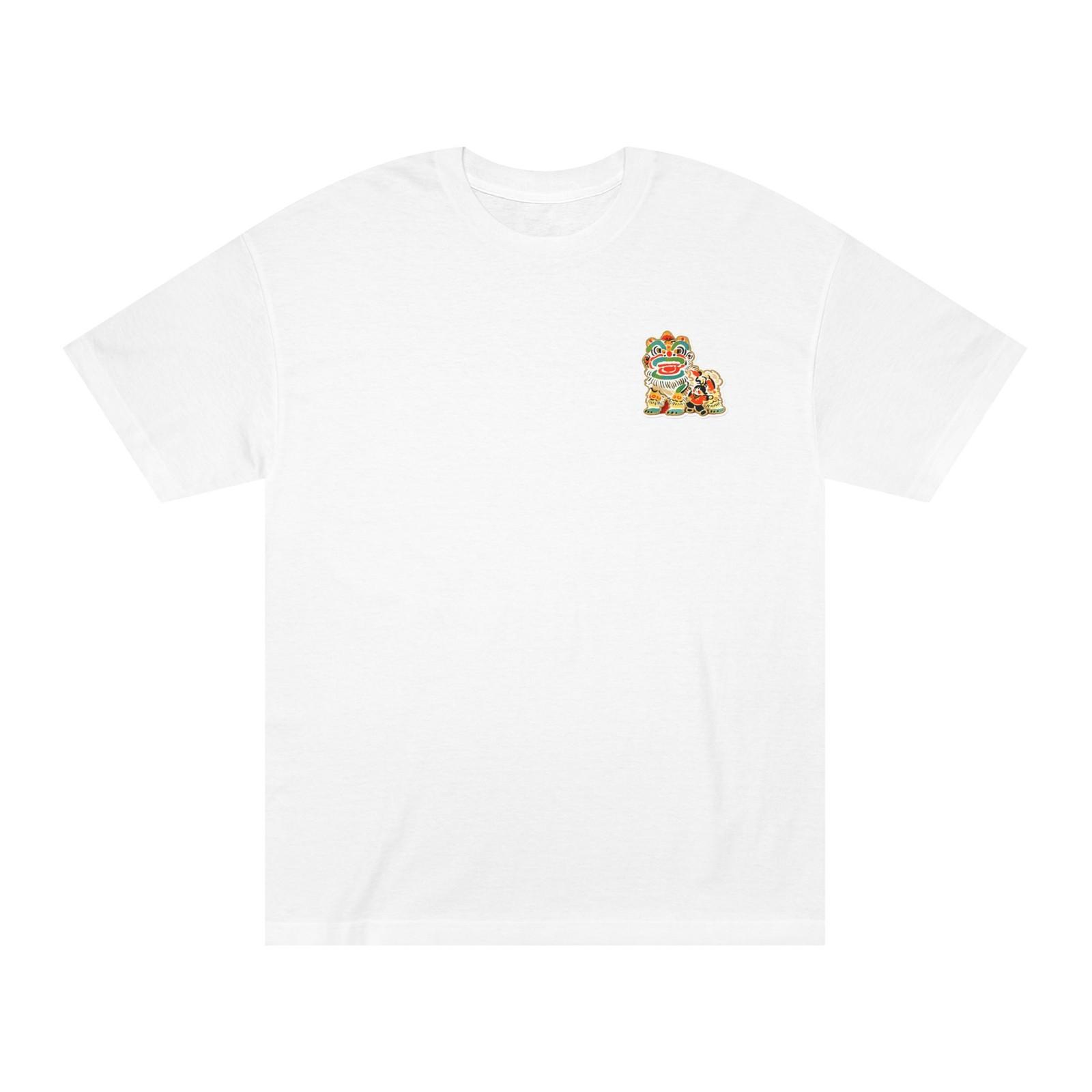 

Chinese Lunar New Year Dancing Lion Illustration Graphic Chest Print Tee S разноцветный