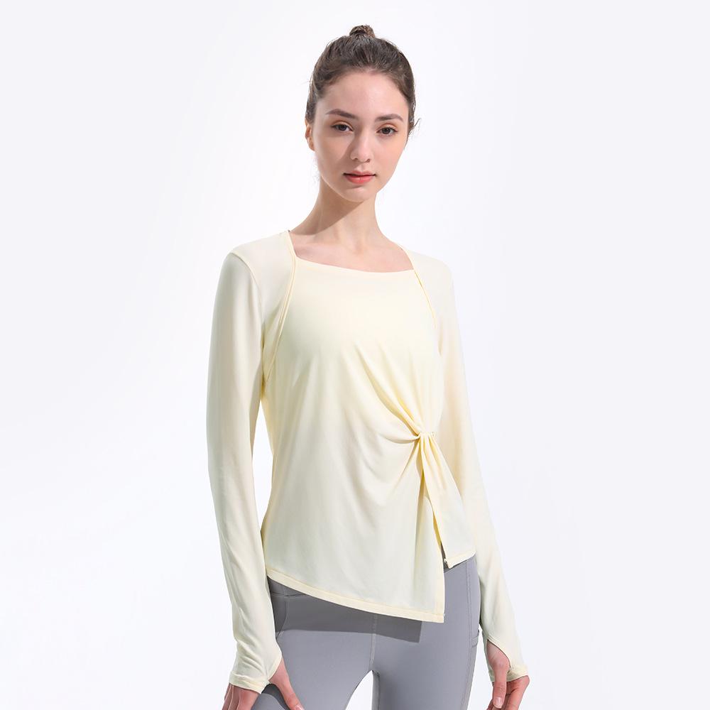 

Женский топ для йоги и пилатеса с длинным рукавом на одно плечо M