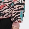 Adidas All Over Print Pullover Crew Neck Long Sleeve Sweatshirt Women Sweatshirt Pink HF5117