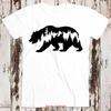 Mountains In Bear Adventure Wanderlust T Shirt 8841 Vintage Top For Everyday Wear Graphic Fashion Designer Clothes
