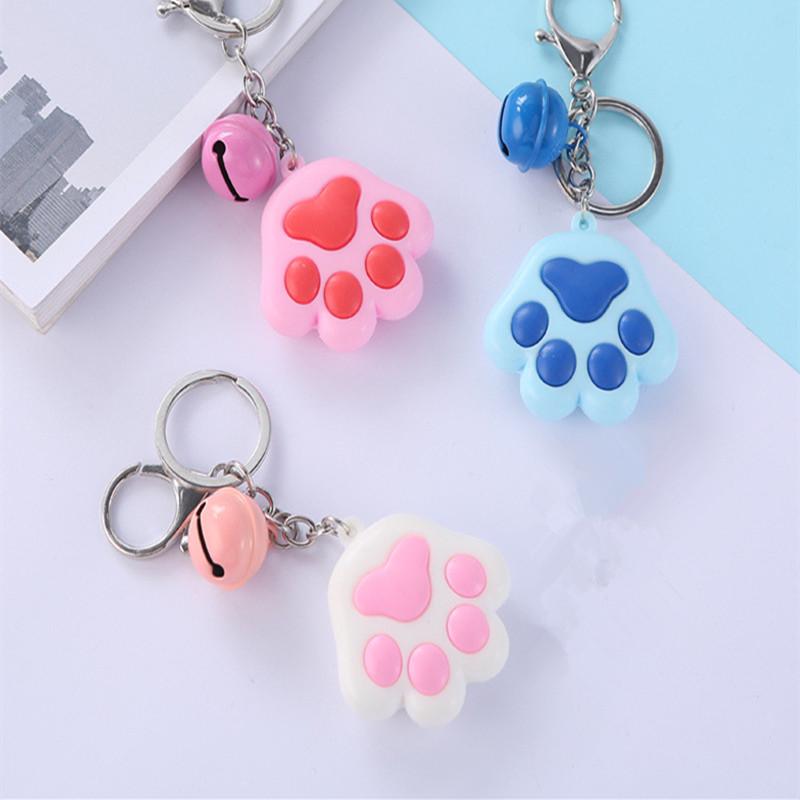 Cheap Cute Cat Claw Keychain Soft Rubber Bell Car Pendant Joom