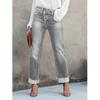 High Waist Stretch Denim Jeans for Women Solid Color Slim Straight Pants Pantalones De Mujer