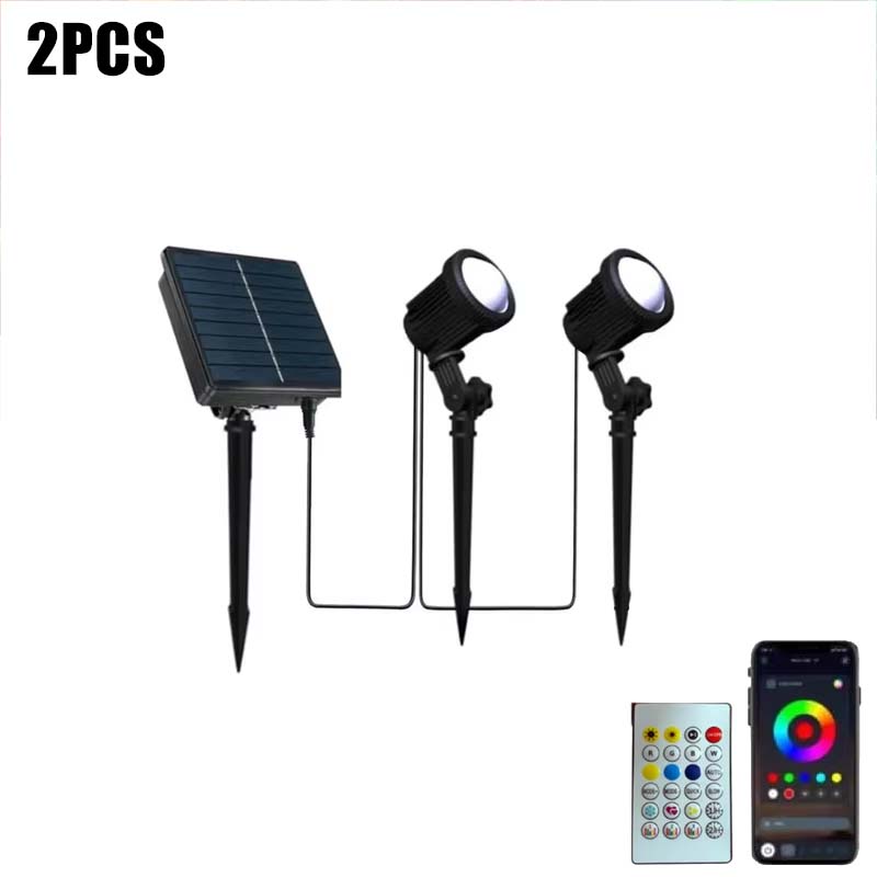 3000K/RGB Solar LED Light Outdoor Solar Spotlight Solar Garden Light Outdoor IP65 Waterproof Solar Power Light Wall Light