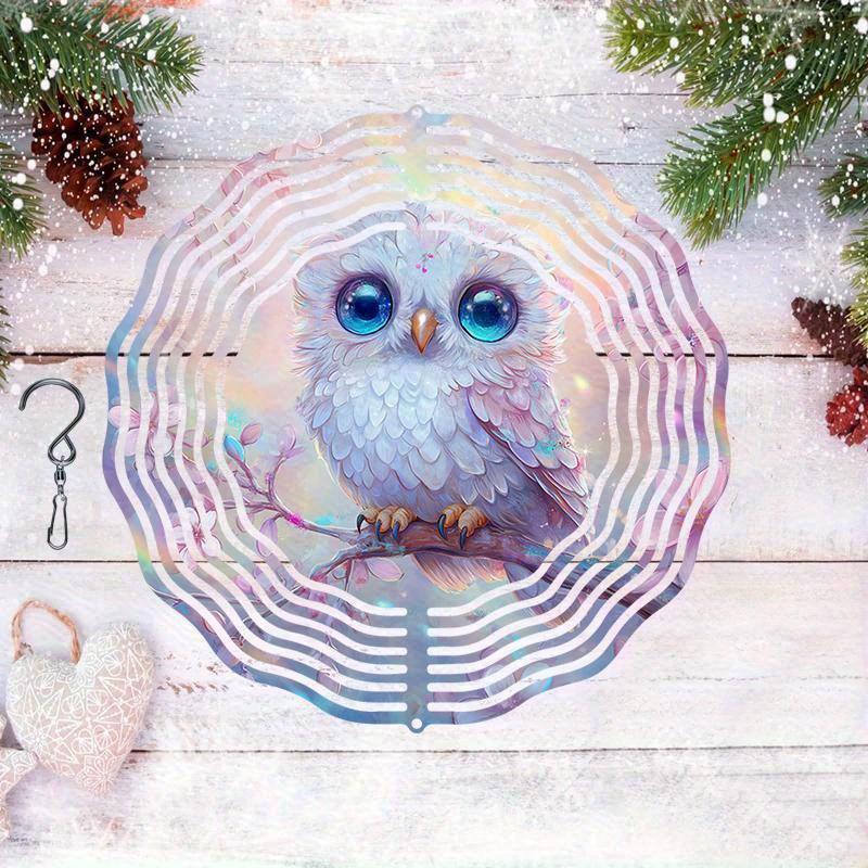 10 Zoll Hängender Windspinner mit 360-Grad-Haken für Balkon-Gartendekor Frühling Sommer Außendekoration