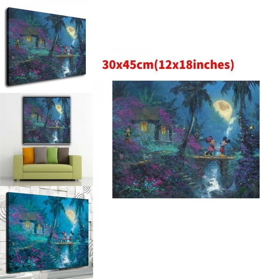 Shenzhen Factory Mermaid Princess Canvas Wall Art Modern Fairy Tale Bedroom Children's Room Decorative Painting Core