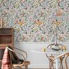 Colorful Floral And Leaves PVC Wallpaper Peel And Stick Home Decor Cabinet Sticker Morden Waterproof Kitchen Bathroom Wallpaper