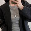 Geometric Pendant Necklace Metal Long Sweater Chain Women Choker Necklace  Sweater Accessories