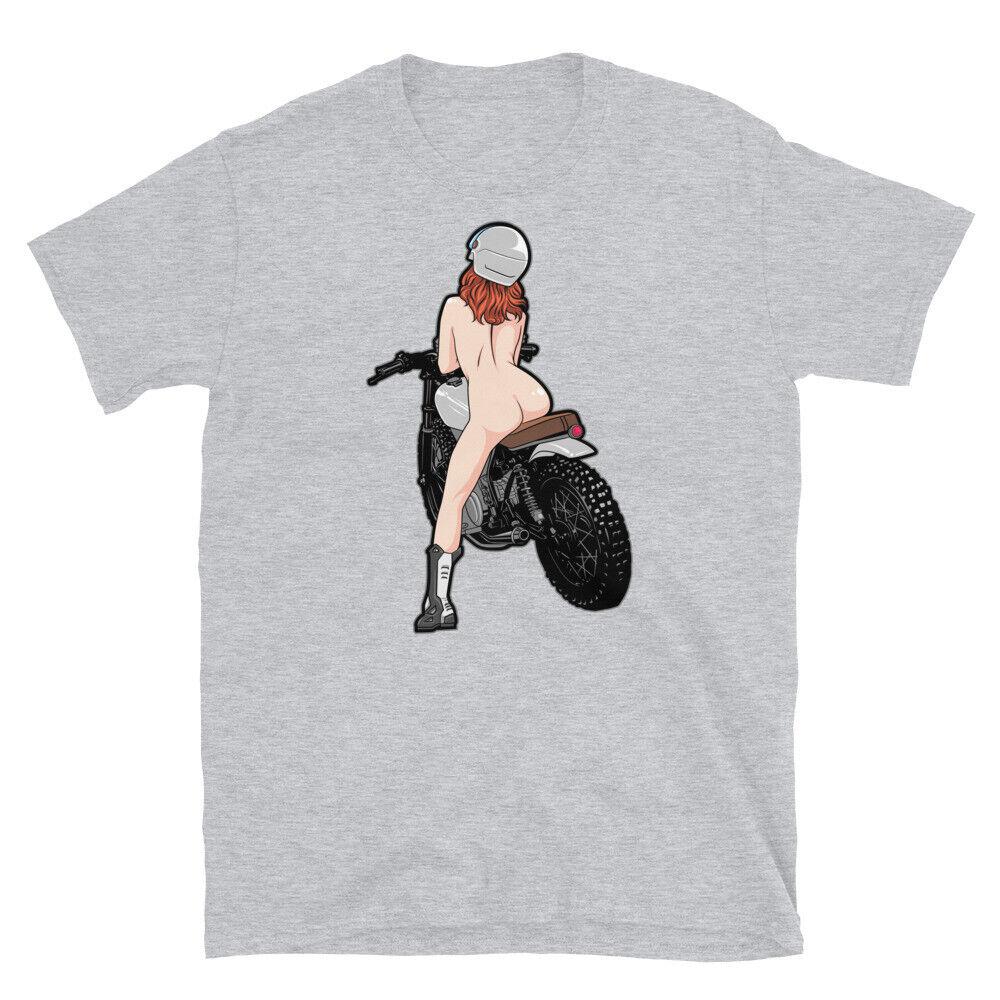 Ride Naked Nude Girl Riding Motorcycle Cafe Racer Short-Sleeve Unisex T-Shirt Unisex T-Shirt