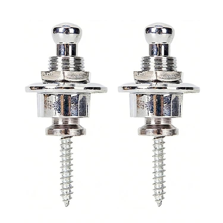 Set of 2 Guitars Strap Safe Locks Elegant Buttons Guitar Accessory Set Metal Strap Locks Electric Guitar Part for Repair