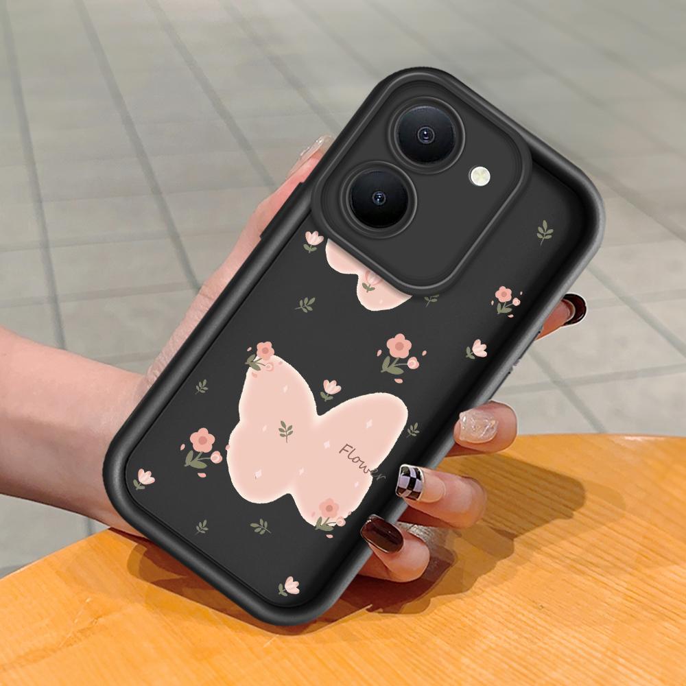 

Мягкий силиконовый квадратный чехол с рисунком лестницы для телефона, полное покрытие, противоударный защитный резиновый чехол для камеры для Vivo Vivo Y21G чёрный