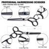 Haarschneidescheren-Set, Haarschneide-Ausdünnungsschere, Texturierungsscheren-Set, 6,5 Zoll, Haarschneideschere, Ki
