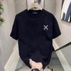 Casual Heavyweight Pure Cotton Crew Neck Short Sleeve Printed T Shirt For Men And Women