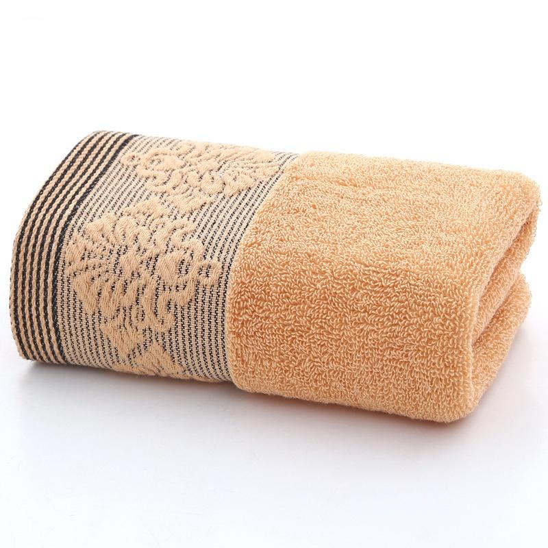 

Впитывающее полотенце для лица в европейском стиле, подарочное жаккардовое плетение, утолщенное хлопковое полотенце 34*74cm темно-коричневого