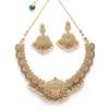 Traditional Stylish with Beaded Studded Choker Necklace with Dangle Earring Jewellery Set for Women & Girls