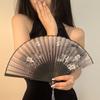 Chinese Folding Fan Wash Painting Traditional Decorative Hand Fans Classic Versatile Dancing Tassel Home Decoration Elegant New