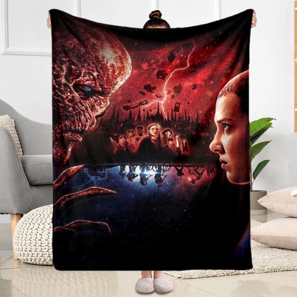 Stranger Things Blanket Suitable for sofas,travel, living rooms also a good gift for friends and family Suitable for all seasons.