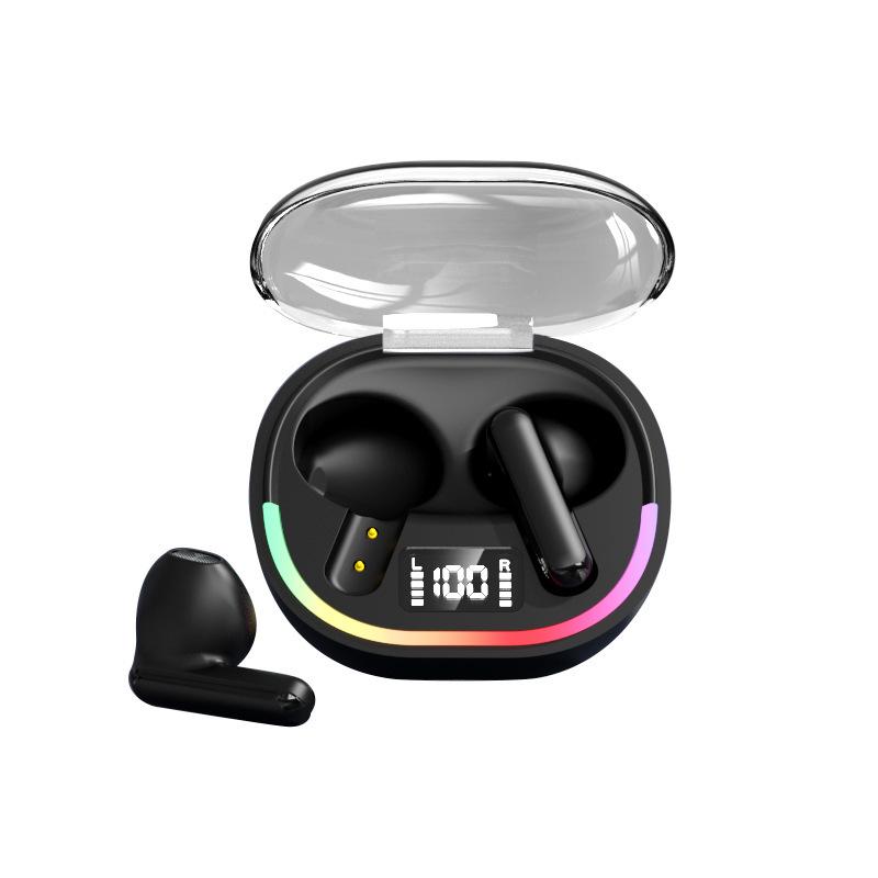 New TWS 5.3 Wireless Half-in-Ear Dual Earphones with Heavy Bass for Running & Sports
