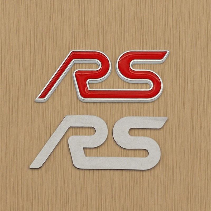 

3d Metal Letters RS Logo Car Front Grille Badge Emblem Rear Trunk Sticker for RS Mondeo Kuga Ranger Mustang Accessories