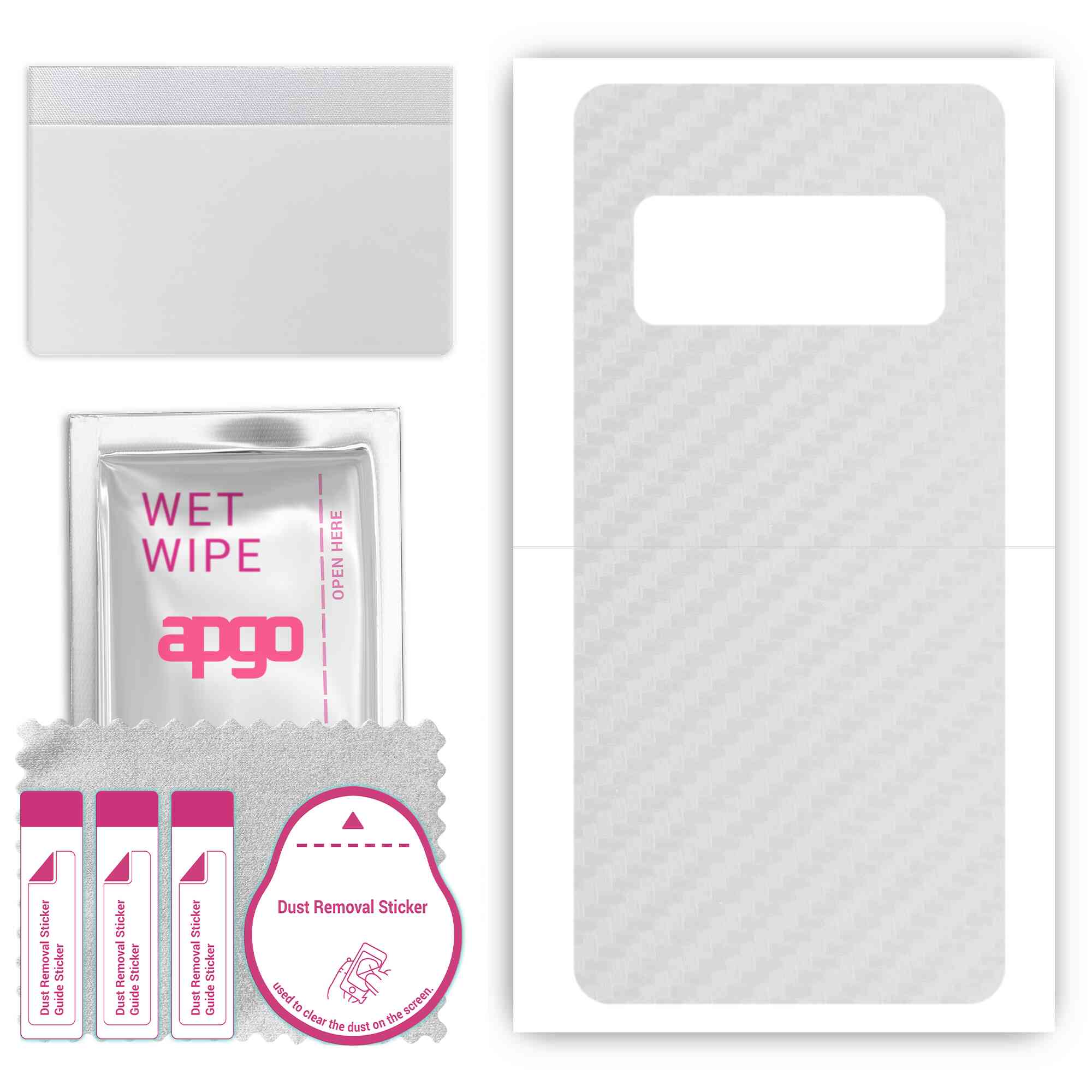 

apgo Protective Skin Sticker for the back compatible with Asus Zenfone AR ZS571KL, Wrap Film, Foil, Vinyl - Pattern Transparent Carbon