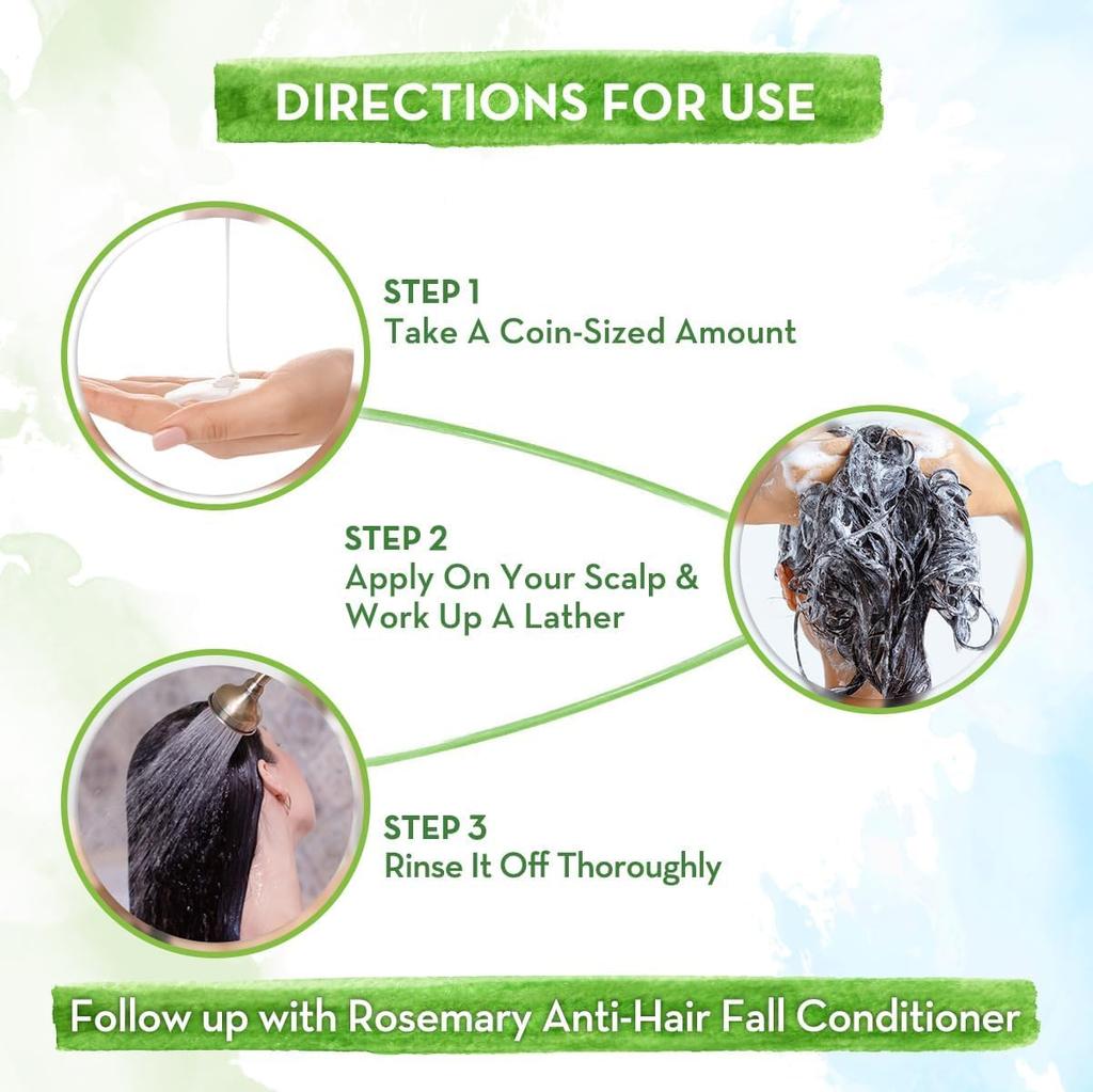 Mamaearth Rosemary Anti Hair Fall Shampoo 250ml – 94% Stronger Hair, 93% Less Hair Fall – Natural & Safe for Men & Women