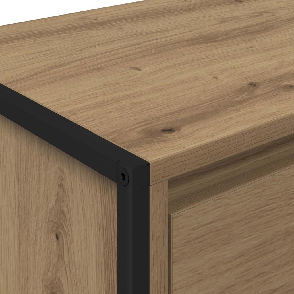 Nightstand Rustic Oak Design 39.5 x 30 x 50 cm Engineered Wood