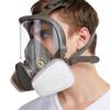 Full Face Respirator Mask with Wide View Lens Silicone Seal Adjustable Straps Compatible with Various Filters for Industrial Safety Protection